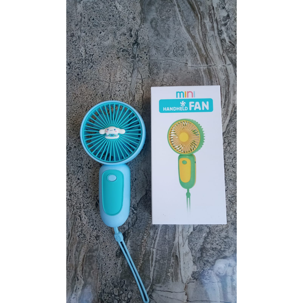 Mini Handheld Fan Kipas Angin Genggam Stiker Cute Portable