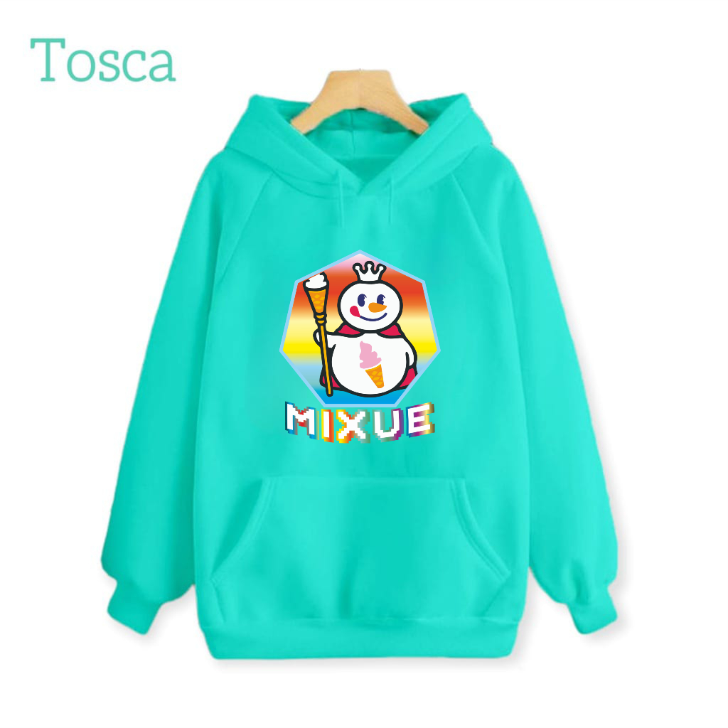 Sweater Hoodie Anak Cewek Cowok Mixue Pelangi