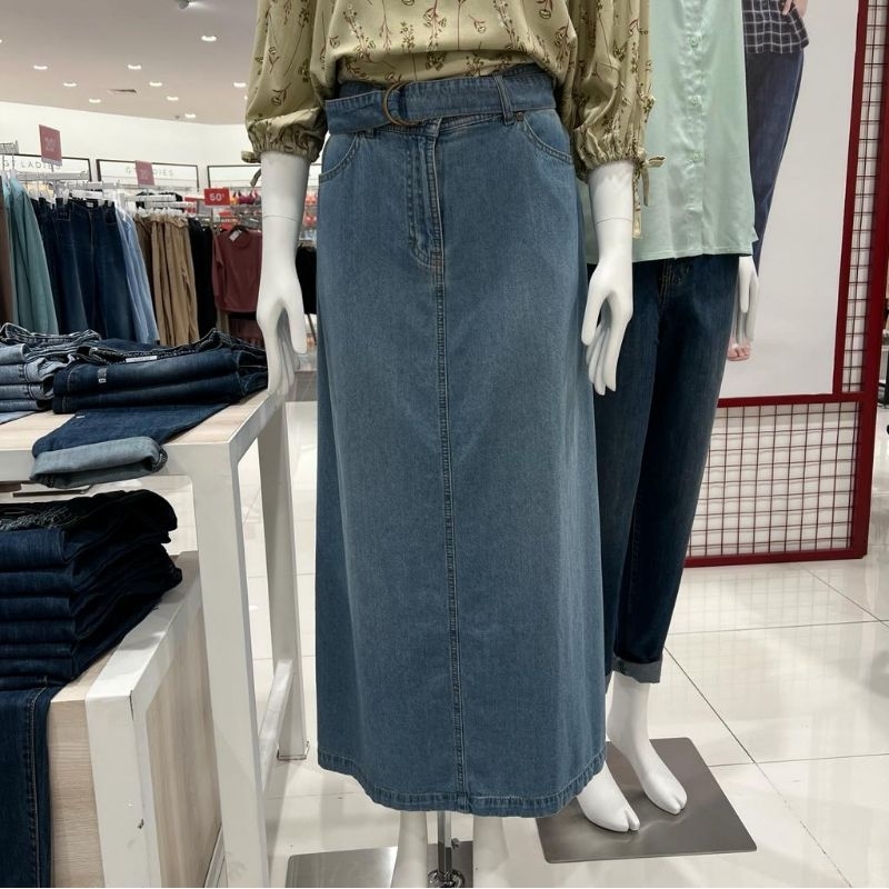 GEELA Freya Rok Span Wanita Dengan Sabuk S - XXL