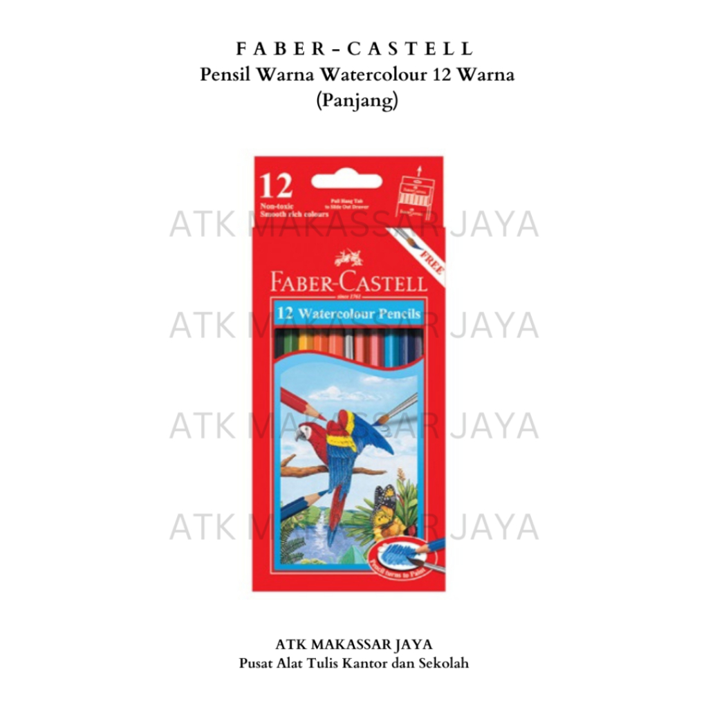 

Pensil Warna / Coloured Pencil Faber Castell Watercolour 12 Panjang
