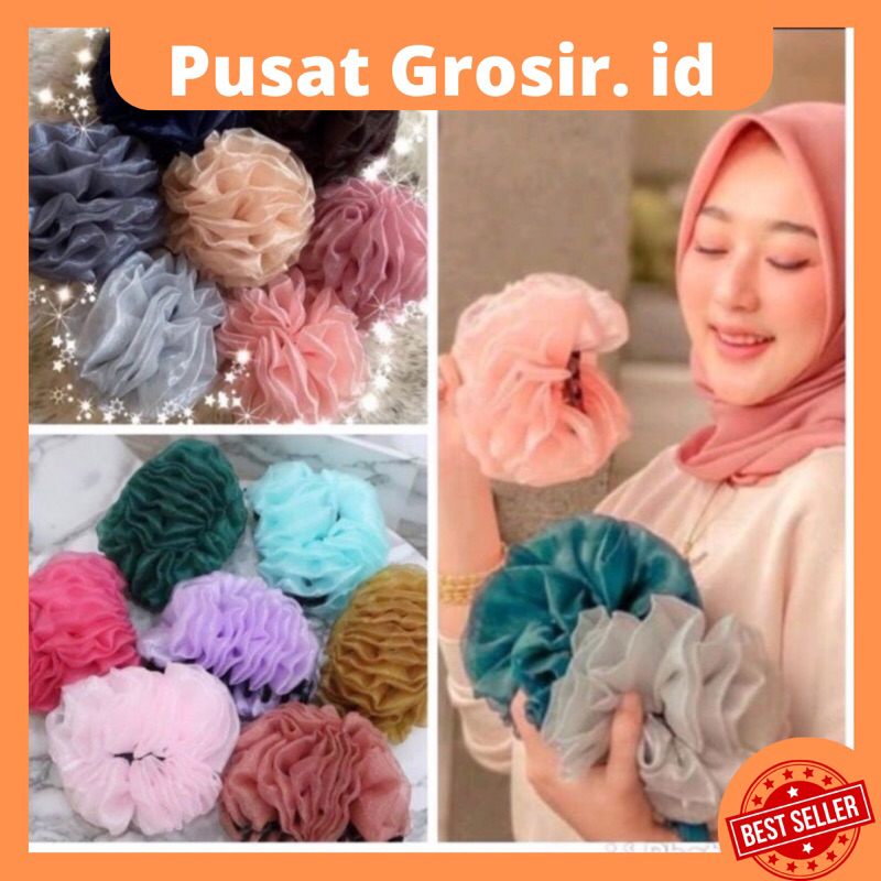 Jepit Scrunchie Hijab Jumbo Cepol Anti Pusing
