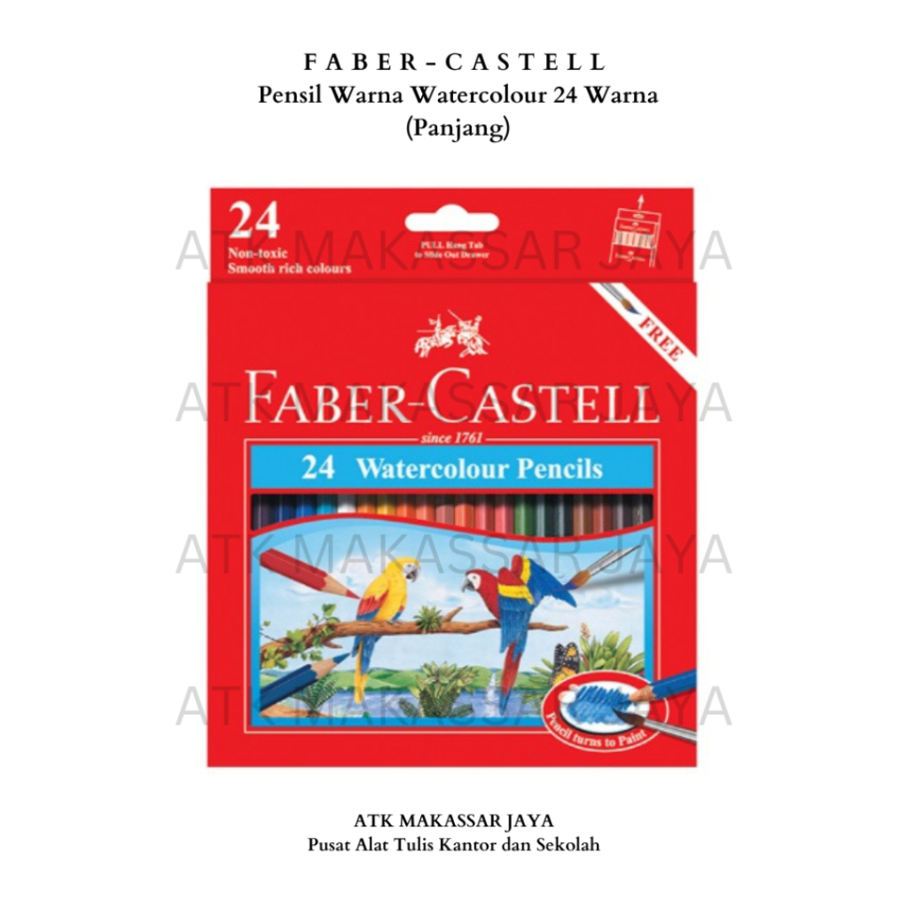 

Pensil Warna / Coloured Pencil Faber Castell Watercolour 24 Warna