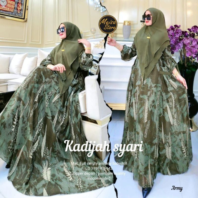 READY KADIJAH SYARI LABEL JASMINE SET GAMIS WANITA SYARI SETELAN SYARI