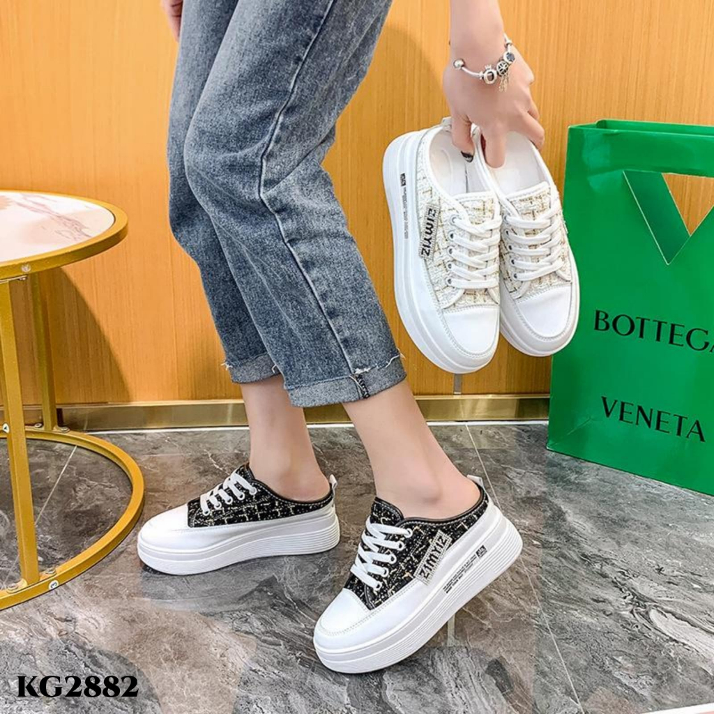 WYN SEPATU SNEAKERS WEDGES SLOP IMPORT FASHION KOREA KG2882