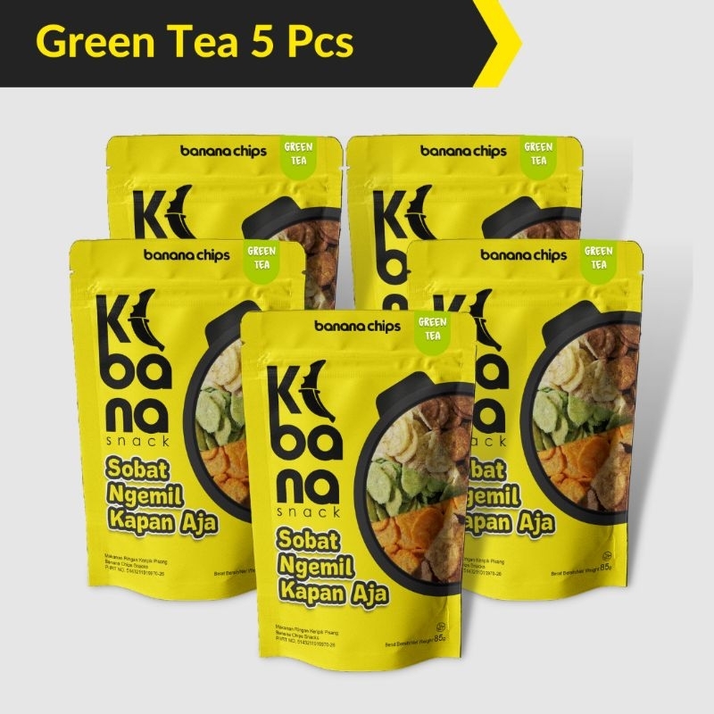 

KERIPIK PISANG KIBANA 5 PCS - BANANA CHIPS VARIAN RASA GREEN TEA