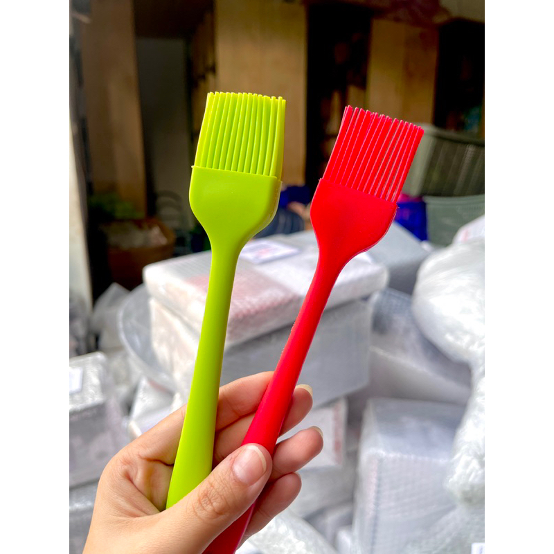 KUAS DAN SPATULA WARNA FULL SILICON - SPATULA SILIKON MASAK TAHAN PANAS - KUAS MENTEGA BBQ FOOD GRADE