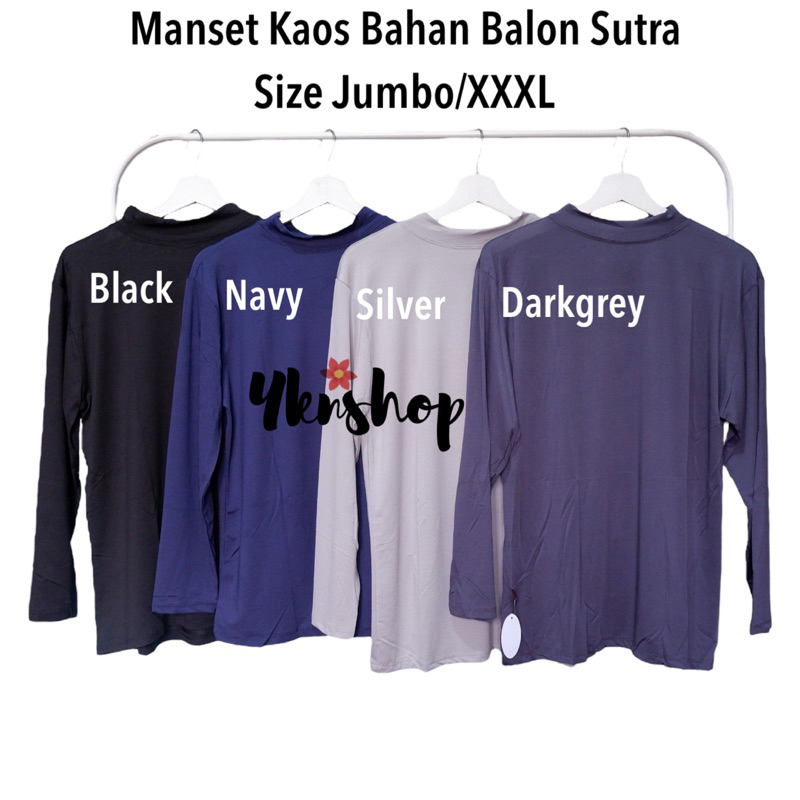 Manset Kaos Bahan Balon Sutra/Inner Kebaya size Jumbo XXXL