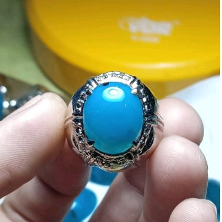 batu cincin bacan Doko Mejiko biru keristal