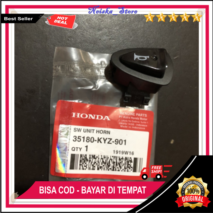 Saklar Tombol Klakson Honda Beat FI Esp Ori Tombol Klakson Motor New Vario 125 F1 Revo Blade Origina