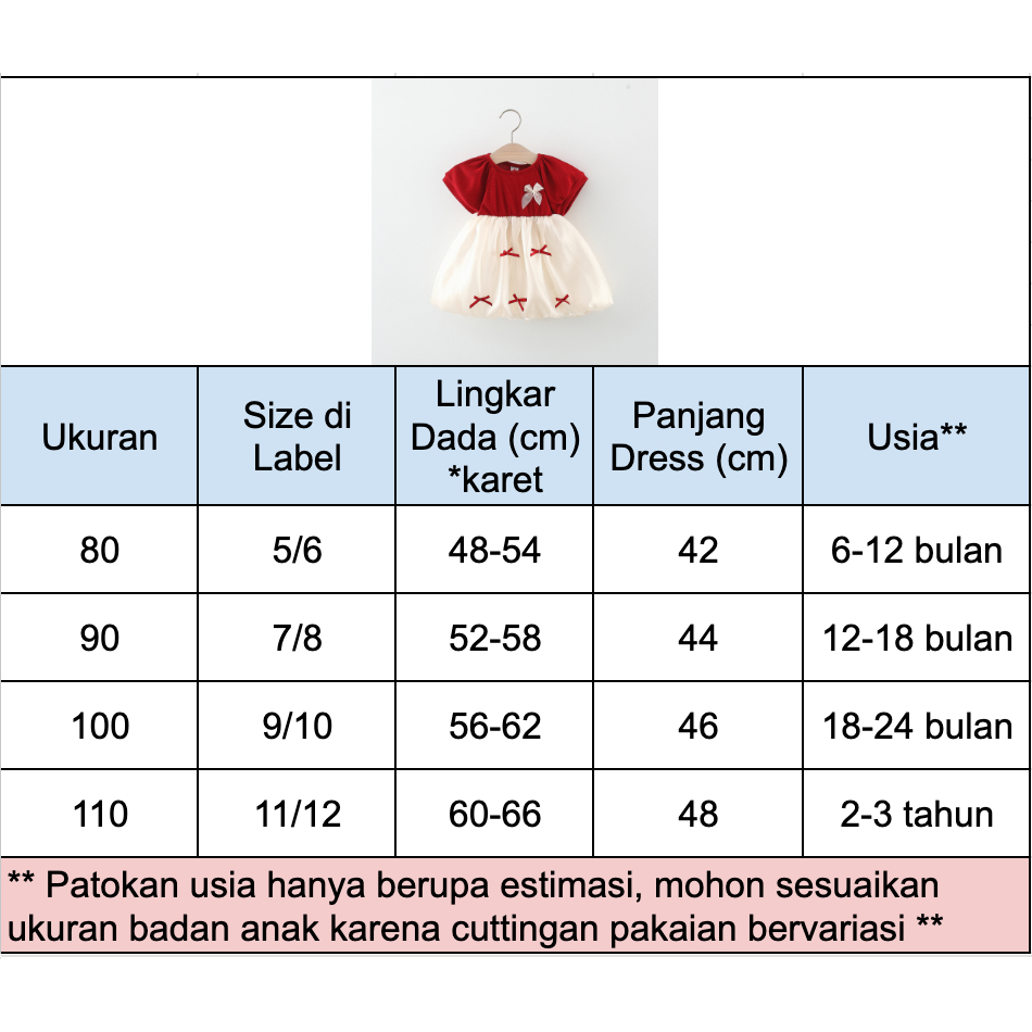 Dress Anak Import Rok Model Balon Gaun Mini Baju Atasan Anak Perempuan