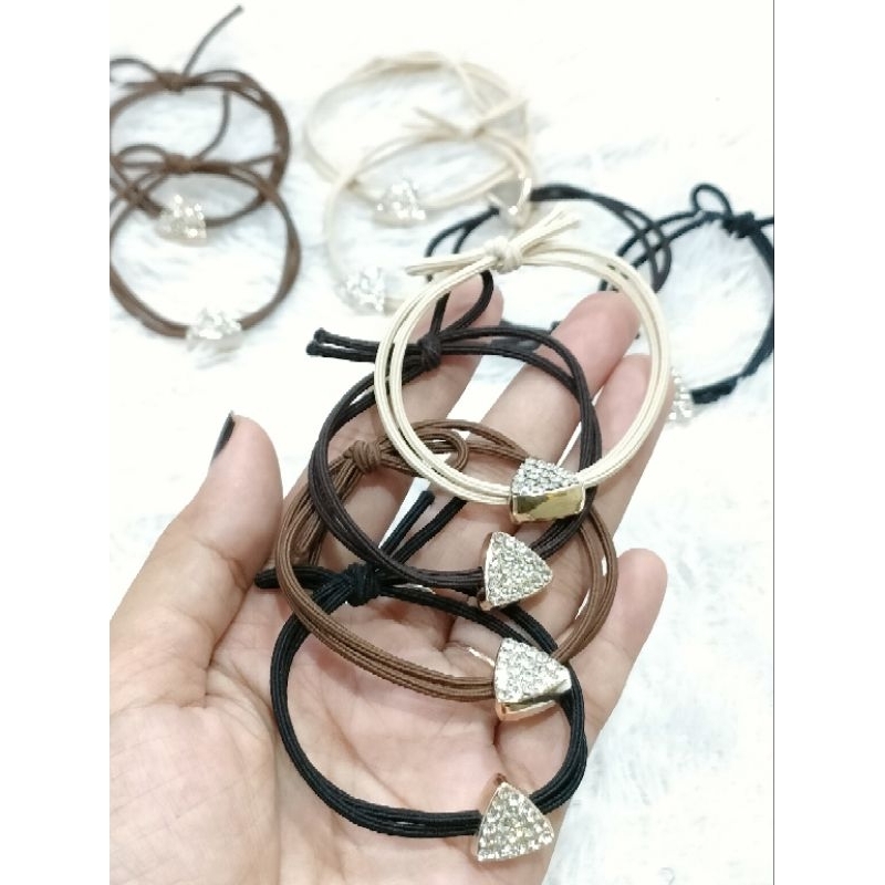 IKAT RAMBUT + GELANG KOREA ELASTIS DOUBLE MURAH