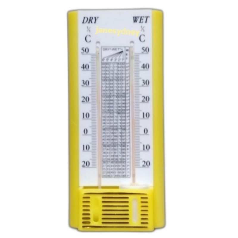 Thermometer Wet and Dry Plastik Termometer Bola Basah Kering
