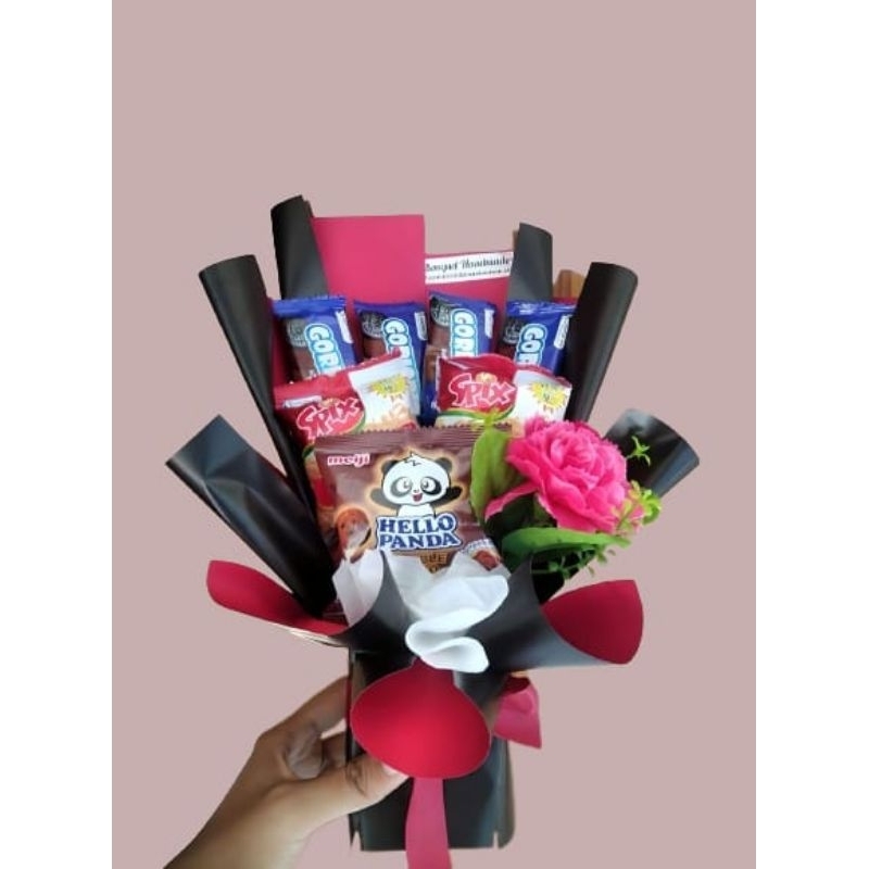 

Buket Snack Mini / Buket Wisuda / Buket Ulang Tahun / Kado Wisuda / Souvenir Ulang Tahun