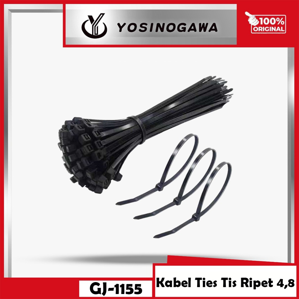 

YOSINOGAWA - Kabel Ties Tis Ripet Hitam Putih UK. 4,8/200/250/300/400