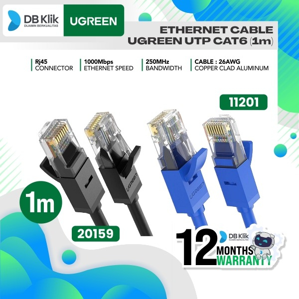 Patch Cord LAN UGREEN - Kabel Cat6 UTP UGreen Ethernet 1 Meter (11201)