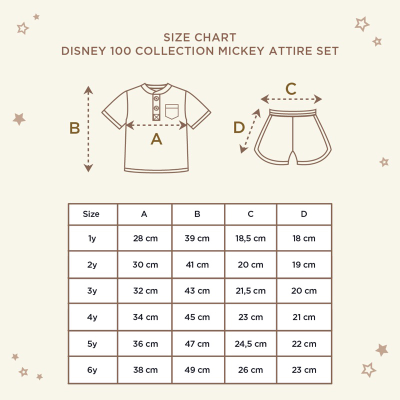 Little Palmerhaus Disney 100 Attire Set (Setelan Anak) 1-6 Tahun