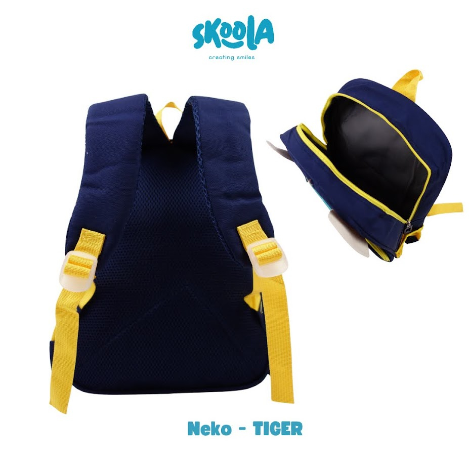 Skoola Tas Sekolah Anak Laki - Laki PAUD TK Ransel Tiger - Neko