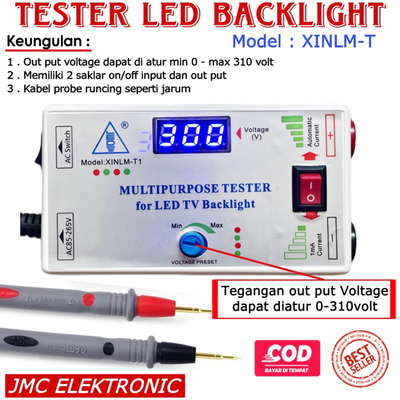 TESTER BACKLIGHT ALAT TES LAMPU LED ALAT UJI TESTER LED BACKLIGHT OTOMATIS 0 - 300V