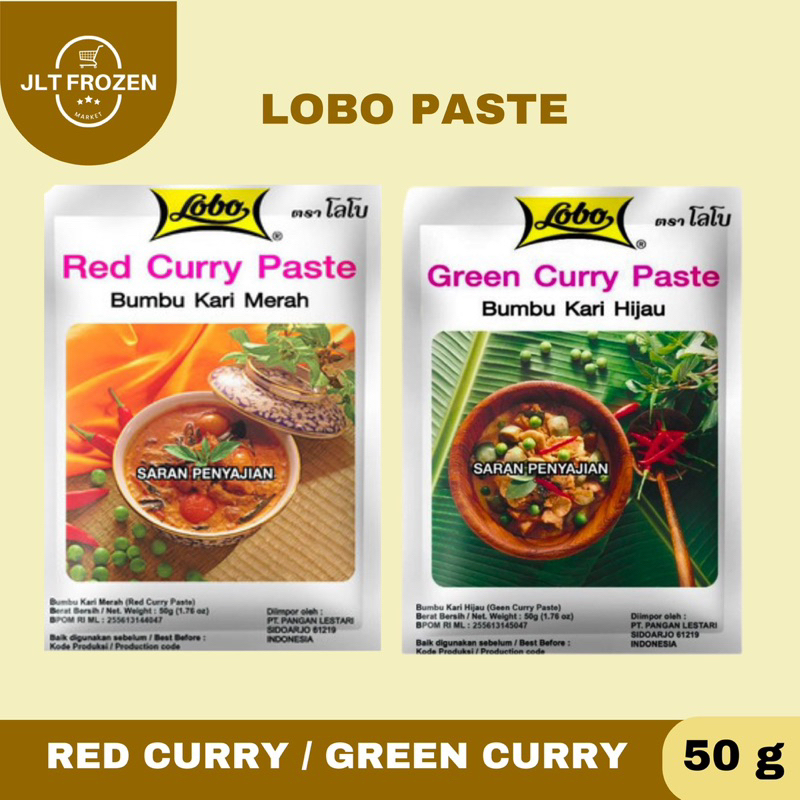 

Lobo Green Curry / Red Curry Paste / Bumbu Kari Thailand / Bumbu Instan Kari Hijau Merah - 50g