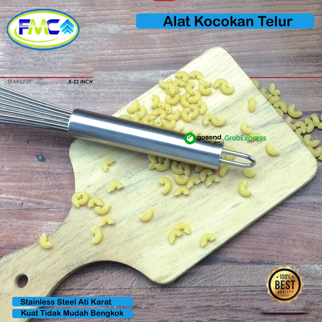 Alat Pengocok Telur Kocokan Stainless Stell Whisk Ballon Kocok Bahan Kue Adonan Kuat