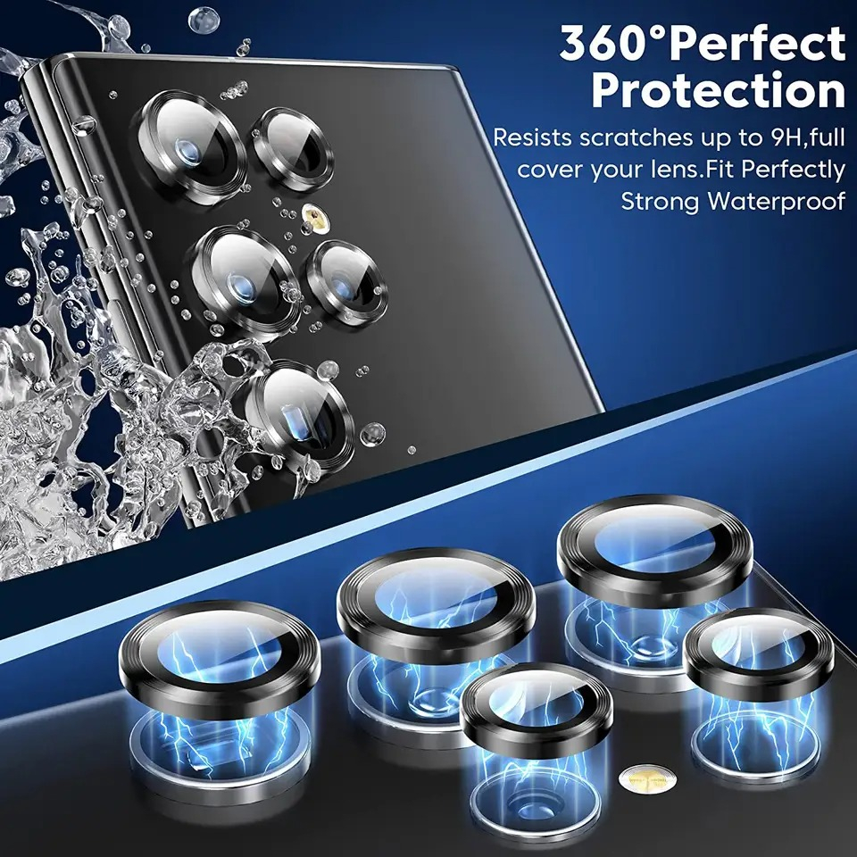 Ring Lensa Camera Protector For Samsung S22 Ultra Tempered Glass Pelindung Kamera