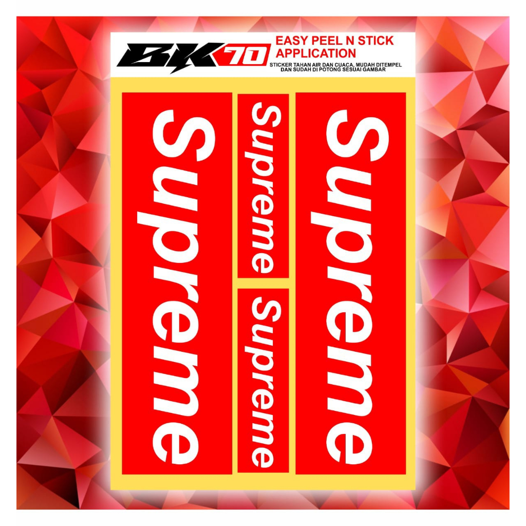 Stiker printing satu set motor matic variasi suprim keren lembaran