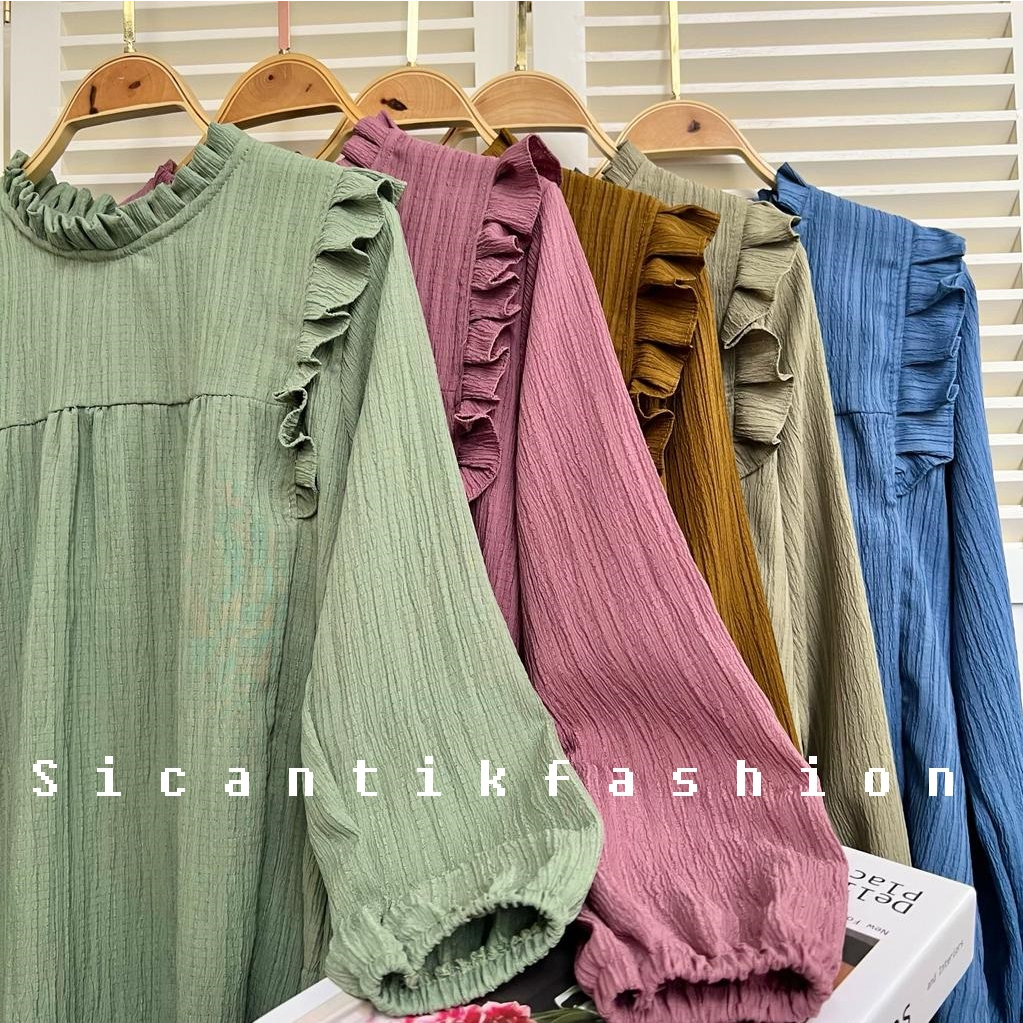 Kemeja Wanita Style Korean Bahan Adem dan lembut
