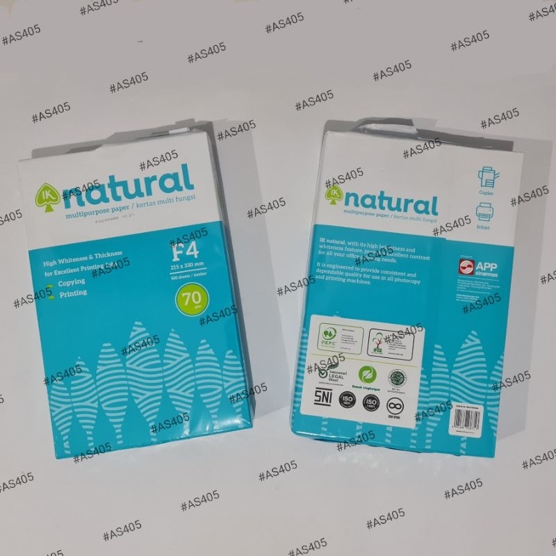

Kertas HVS MURAH / PRINT / FOTOCOPY NATURAL F4 70 GSM (1 RIM)