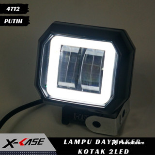 LAMPU TEMBAK SOROT KOTAK X-CASE LED CWL 2 MATA LED LENSA 4D 20 WATT CREE ANGEL EYE UNIVERSAL