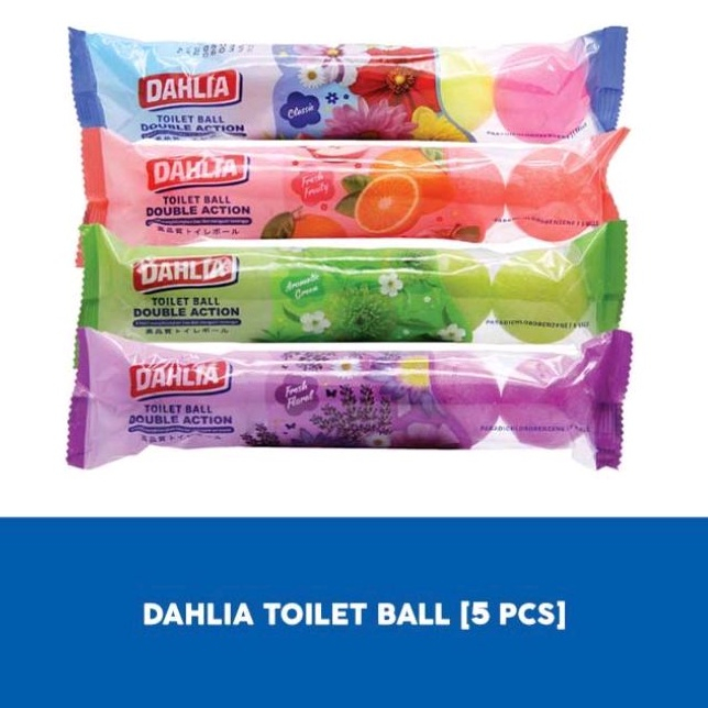 ❤️ MEMEY ❤️ DAHLIA Kamper Toilet Ball Double Action 5pcs | Penghilang Bau