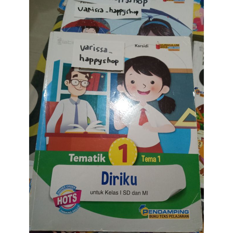 buku (bekas) kelas 1 SD/MI tematik tema 1 2 3 4 5 6 7 8 penerbit Tiga Serangkai