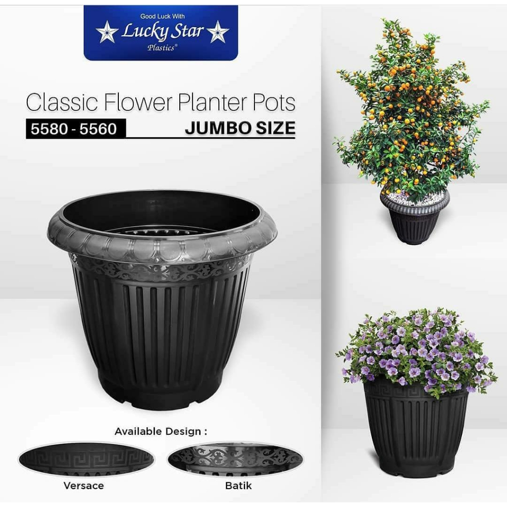 Pot Bunga  Classic 60 cm pot bunga hias plastik grosir pot bunga plastik murah