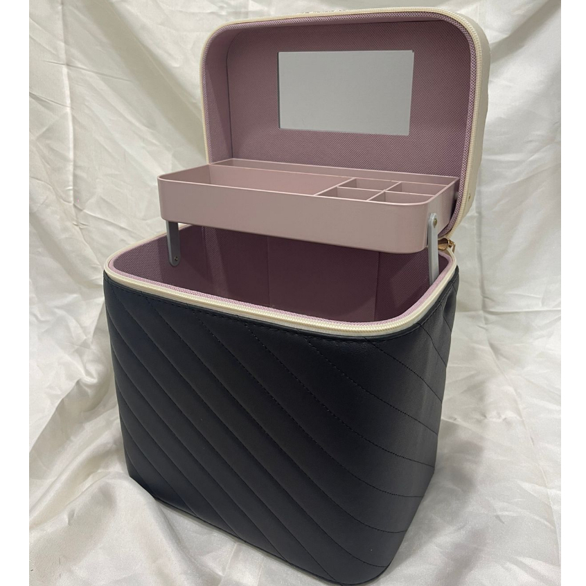 LFS-B2261 Kotak kosmetik / Tempat Make Up / Beauty Case/1 Tingkat Elegant 22.5x17.5x23.5cm