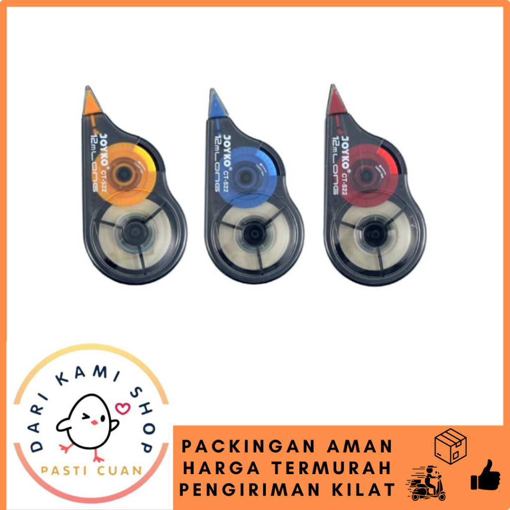 

JOYKO TIPEX KERTAS / CORRECTION TAPE / PITA KOREKSI JOYKO CT-522 1 PCS 12m