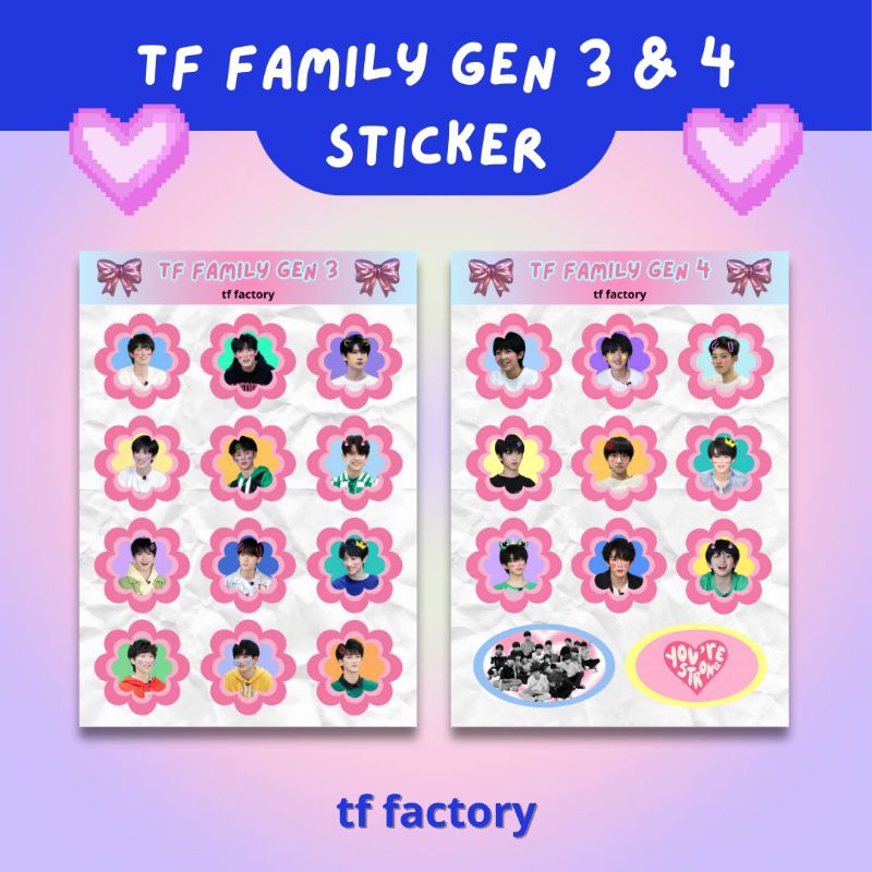 Sticker Stiker Deco TF Family 3rd Generation Gen 3 TF Family 4th Generation Gen 4