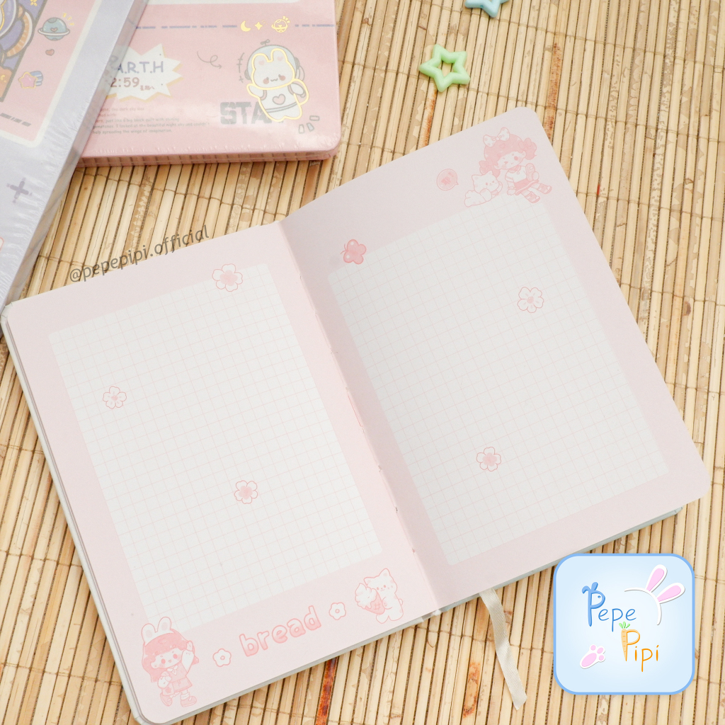 Diary Hard Cover Astronot 12,8 x 18,9 cm Note Book Notebook Buku Harian Catatan