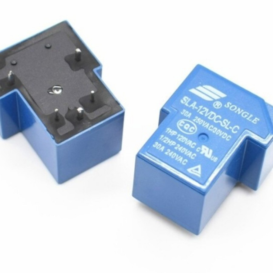 Relay PCB Songle 30A 12V 24V Relay Kodok 12V 24V 5 Pin Songle Relay