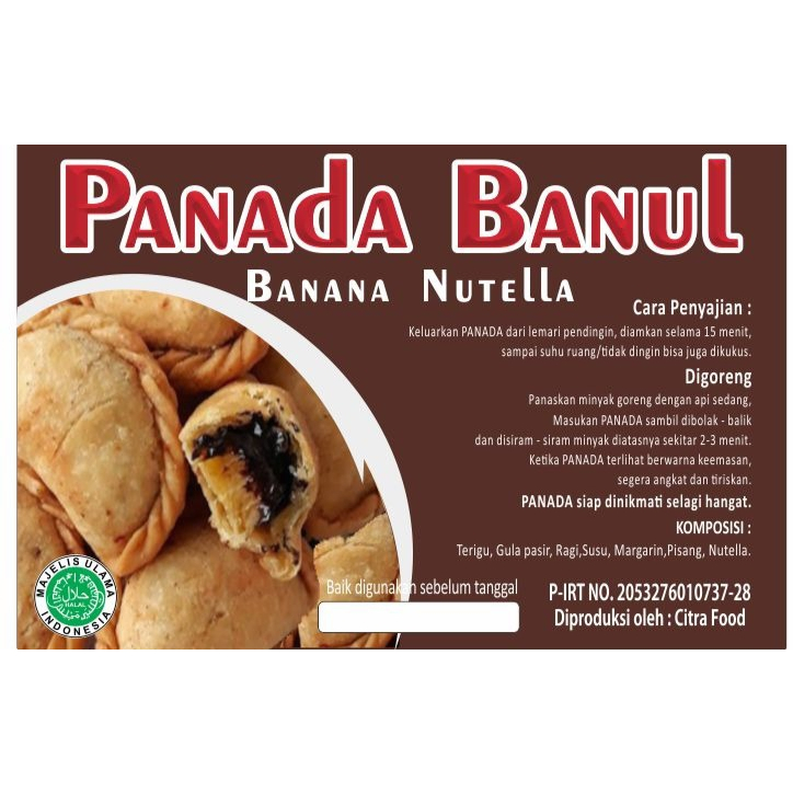 Panada Banana Nutella / Pisang Coklat