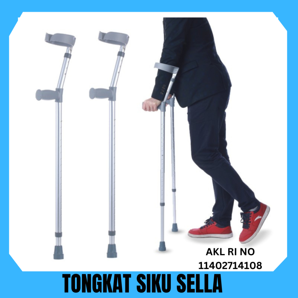 Tongkat Jalan / Tongkat siku / Tongkat Elbow / Tongkat Kruk/ Alat Bantu Jalan /Forearm Cructh/Alat Bantu Gerak/Tongkat Lengan Sella Murah Berkualitas