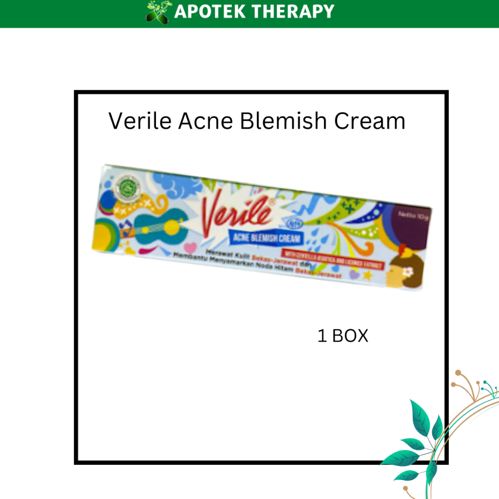 Verile Acne Blemish Cream/ untuk menyamarkan bekas jerawat