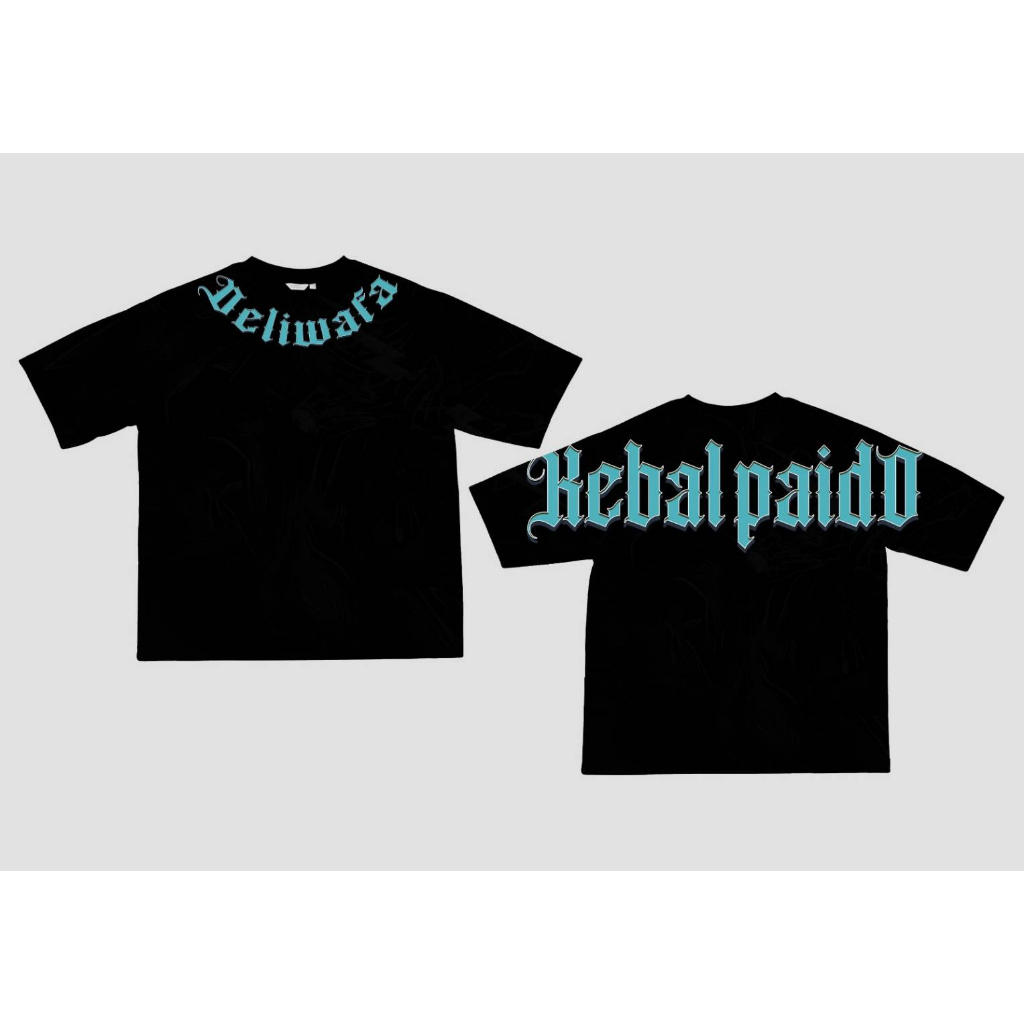 Deliwafa  - [Deliwafa] Oversize Unisex T-Shirt Kebal Paido