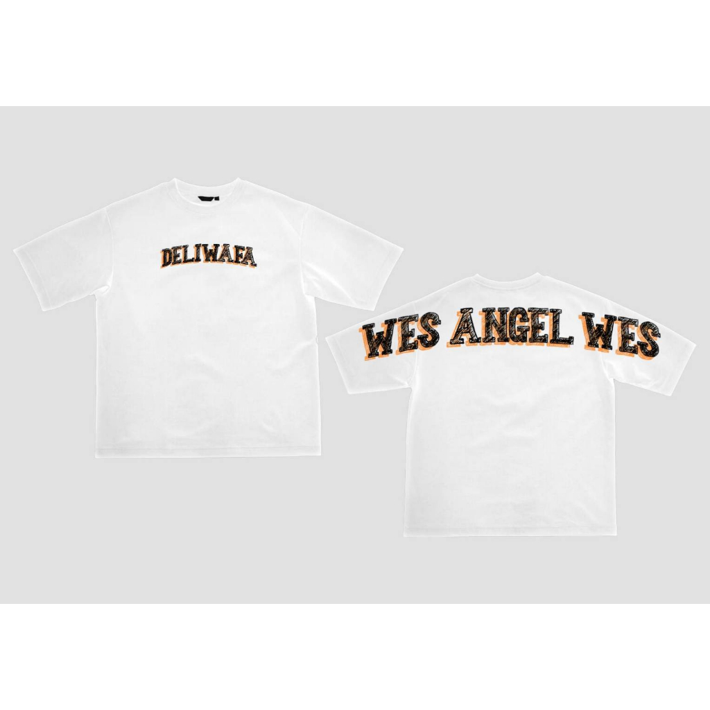 Deliwafa  - [Deliwafa] Oversize Unisex T-Shirt Wes Angel Wes