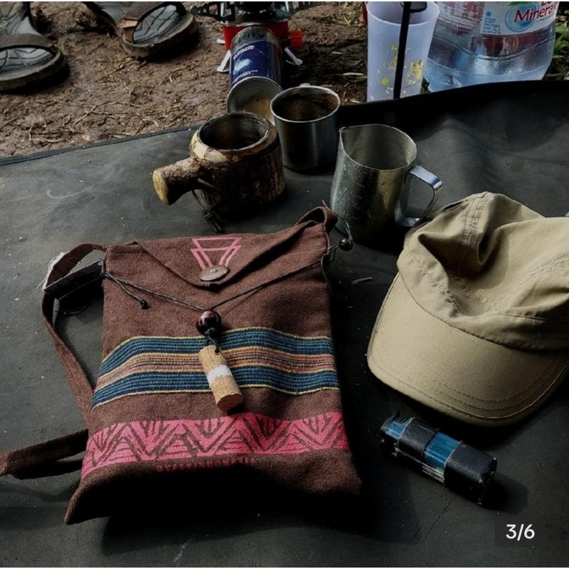 Original Tas Slempang Pria/Wanita Ethnik Lurik Blekjet