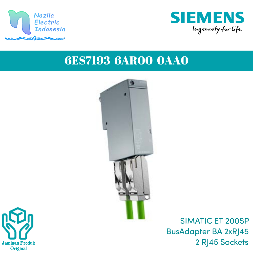 Siemens Simatic 6ES7 193 / 6ES7193-6AR00-0AA0 ET 200SP BA 2xRJ45
