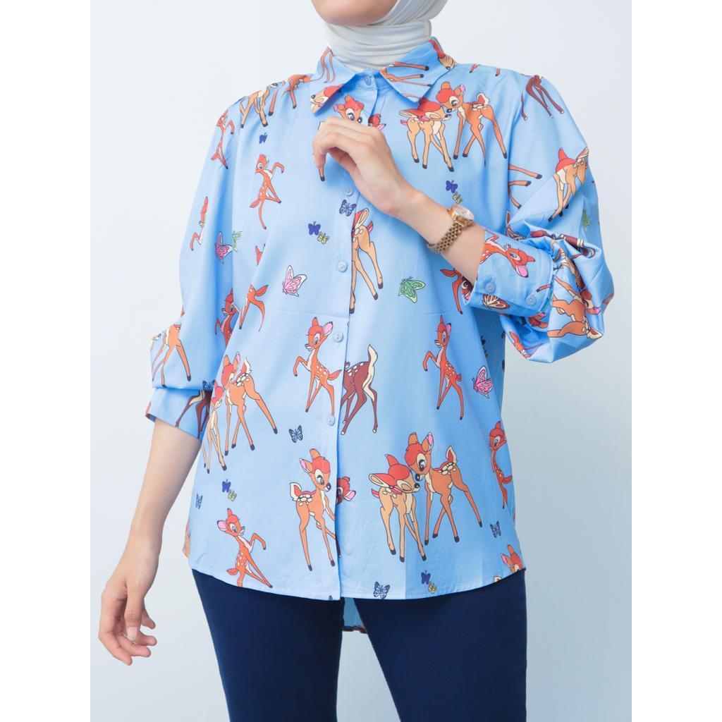 Kemeja Oversize Motif Deer - 2301.02.055