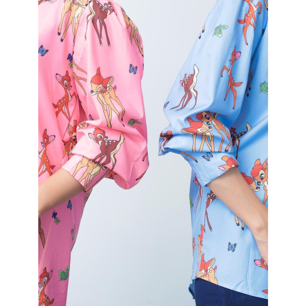 Kemeja Oversize Motif Deer - 2301.02.055