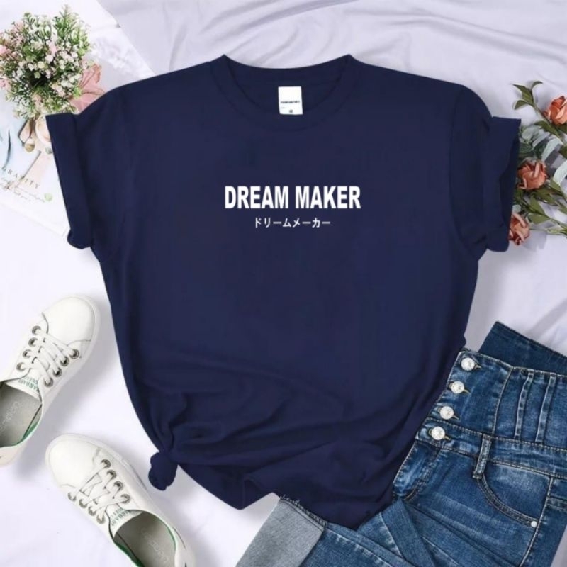 Kaos wanita atasan wanita distro lengan pendek kaos oblong cewek baju perempuan dream