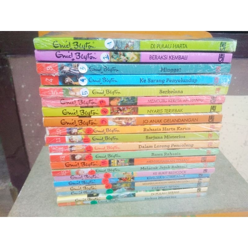 [new &amp; preloved] buku novel anak LIMA SEKAWAN COVER BARU dan LAMA