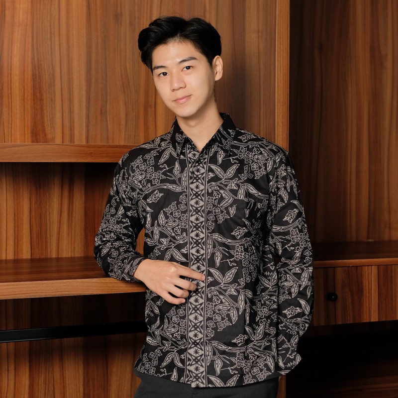 Batik Ayman - LESMANA | Baju Kemeja Batik Pria Katun Solo Halus Lengan Panjang Full Furing Premium