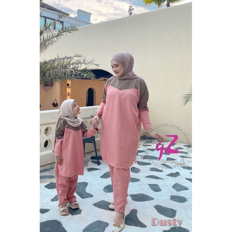 Setelan celana/Setcel/Oneset Knit couple ibu dan anak ORI By Gwenza